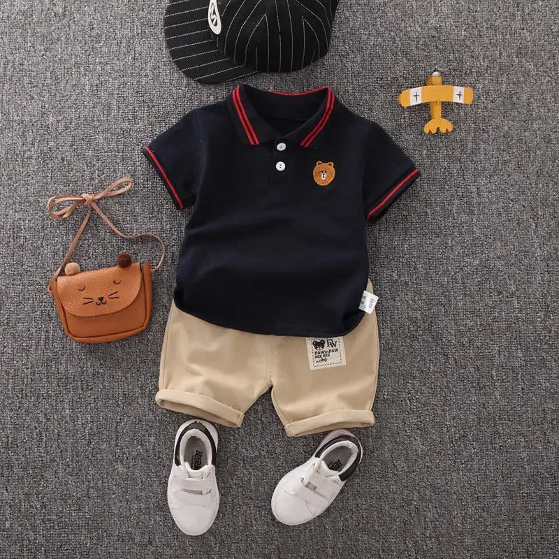 Children Clothing mother Kids Clothes Children's Sets Boys T-shirt Shorts Summer Cotton Short sleeve fashion