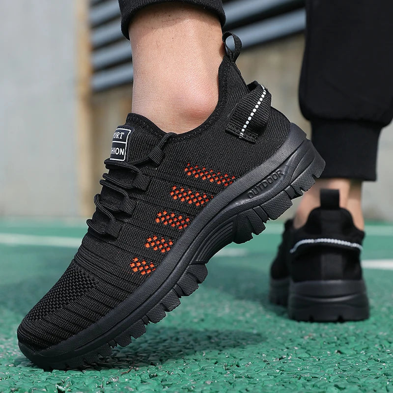 Trendy Men's Outdoor Running Sneakers Breathable Non-slip Comfortable  Walking Casual Shoes New
