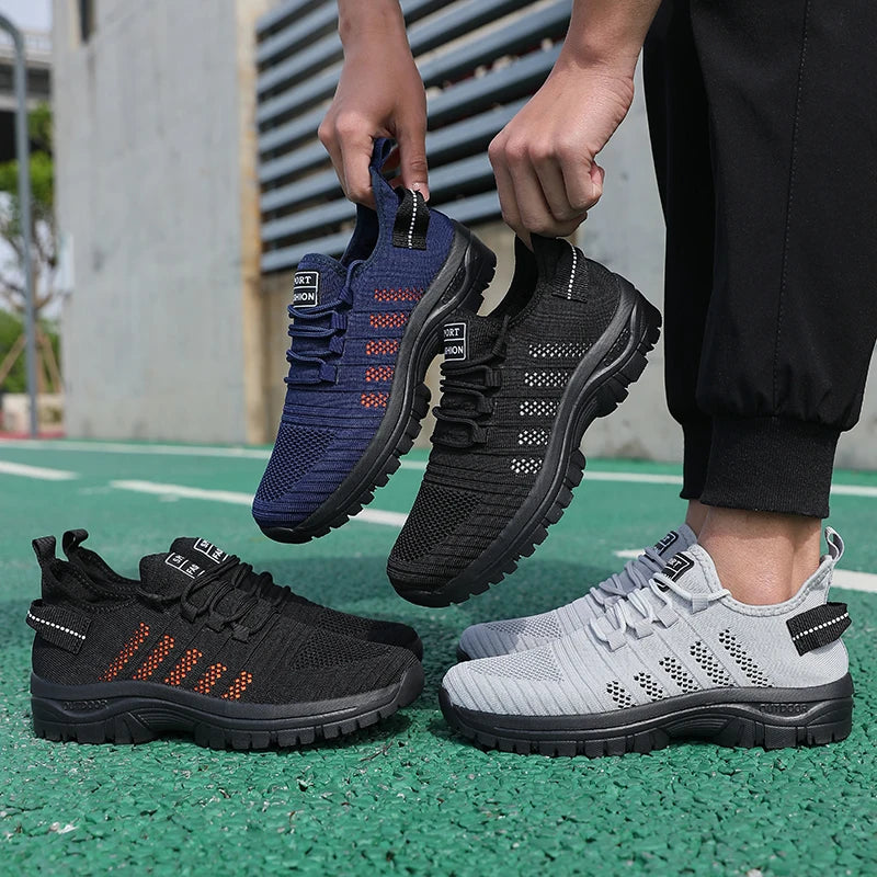 Trendy Men's Outdoor Running Sneakers Breathable Non-slip Comfortable  Walking Casual Shoes New
