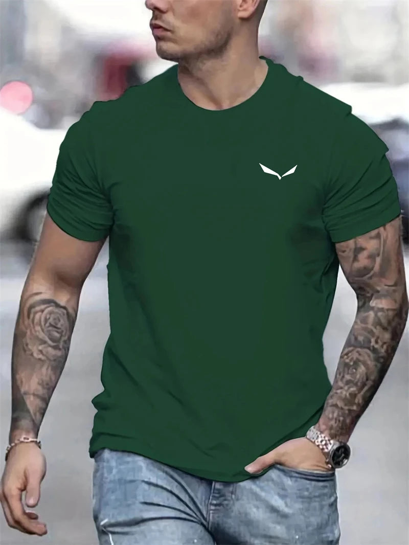 Simple Bird Graphic T Shirts Summer Casual Short Sleeve Crew Neck 3D Printed Mens T-shirts Fashion Trend