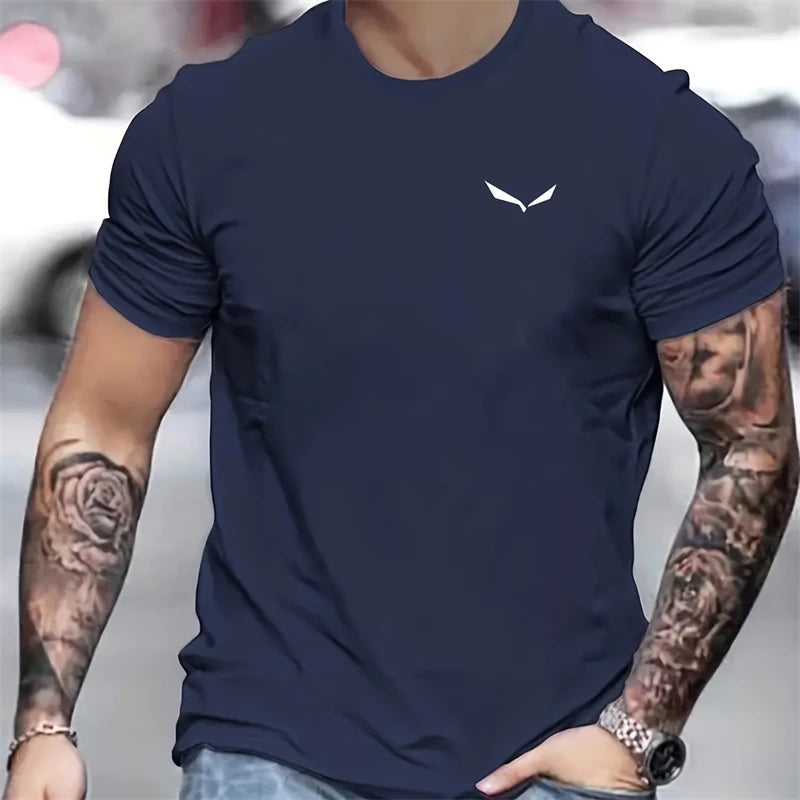 Simple Bird Graphic T Shirts Summer Casual Short Sleeve Crew Neck 3D Printed Mens T-shirts Fashion Trend