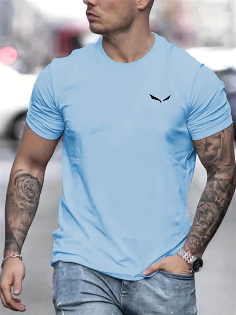 Simple Bird Graphic T Shirts Summer Casual Short Sleeve Crew Neck 3D Printed Mens T-shirts Fashion Trend