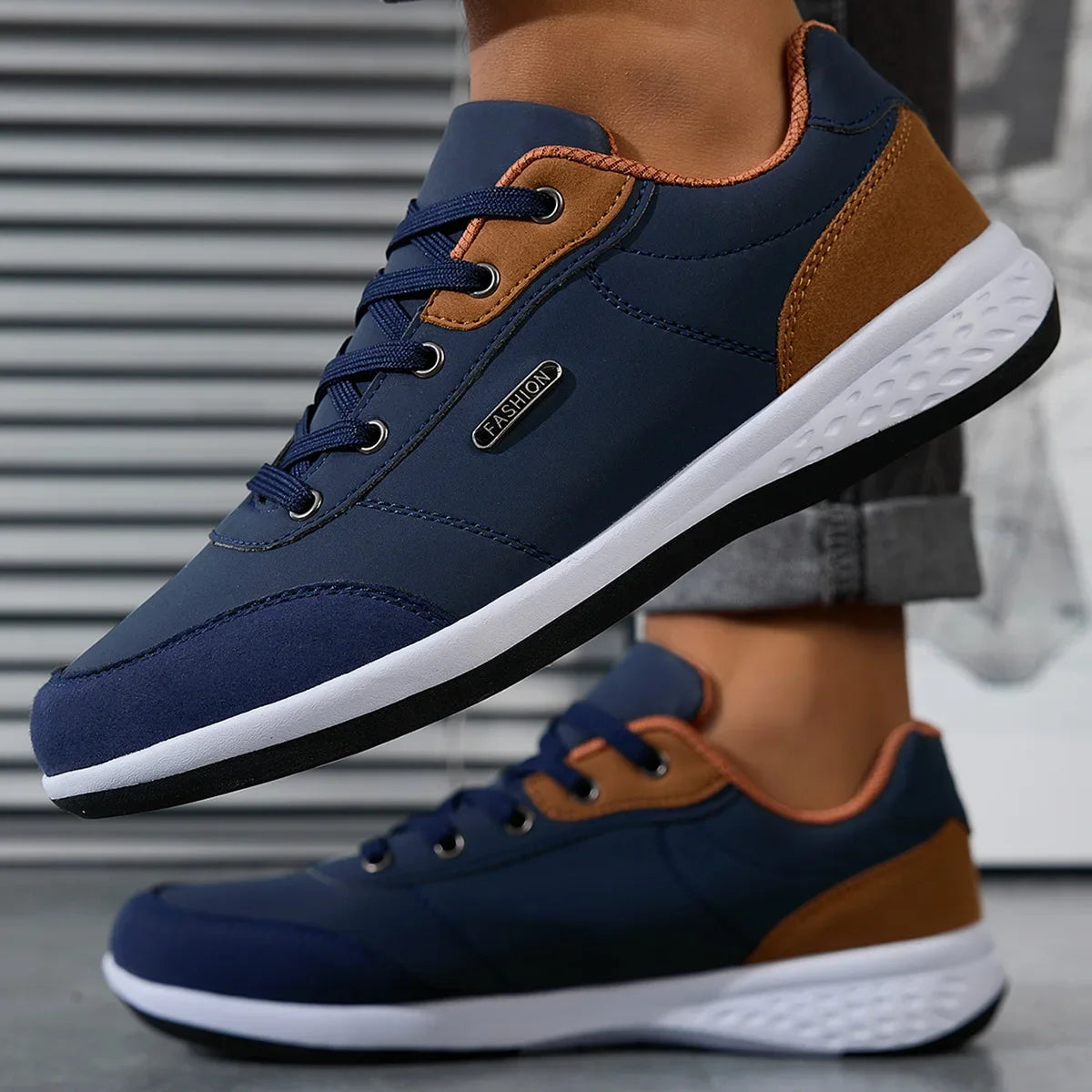 2025 Men Shoes Spring Autumn Waterproof Walking Sneakers Leisure Male Leather Sports Shoes Non-Slip
