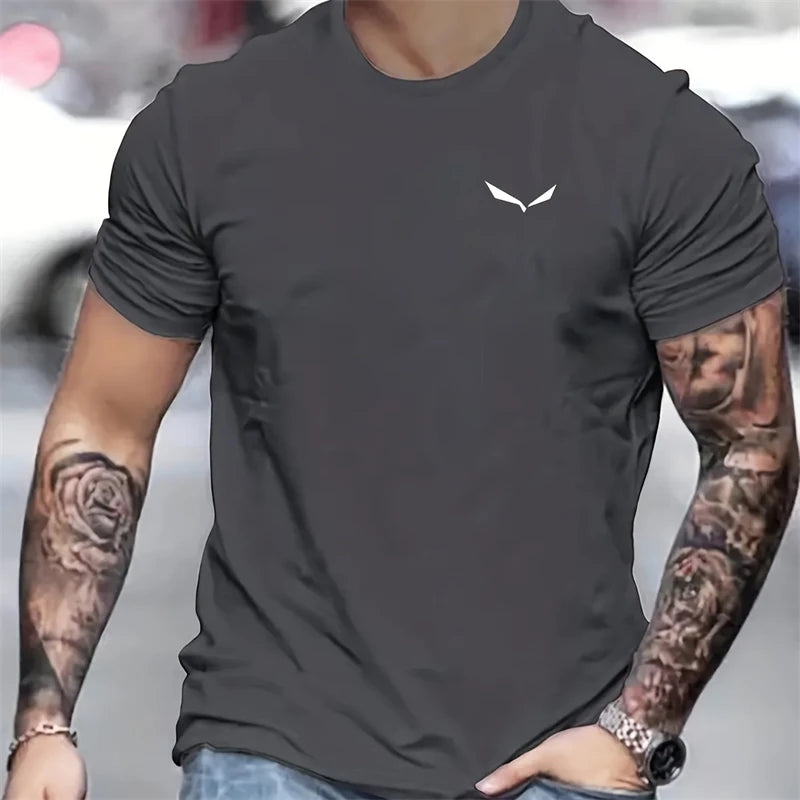 Simple Bird Graphic T Shirts Summer Casual Short Sleeve Crew Neck 3D Printed Mens T-shirts Fashion Trend