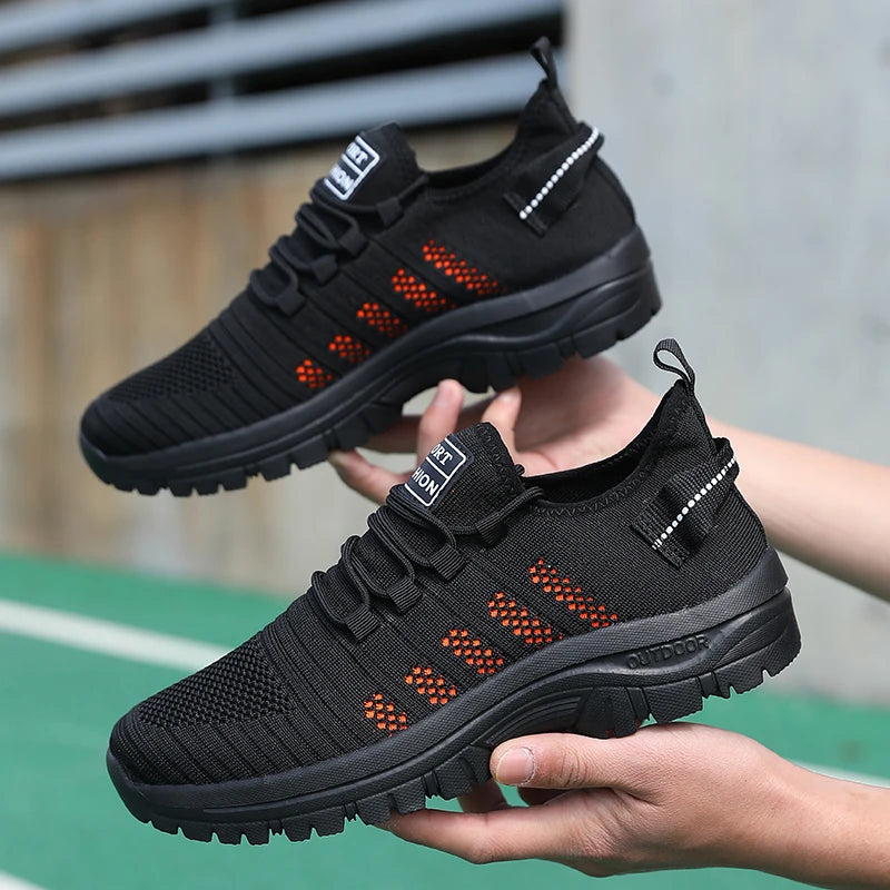 Trendy Men's Outdoor Running Sneakers Breathable Non-slip Comfortable  Walking Casual Shoes New