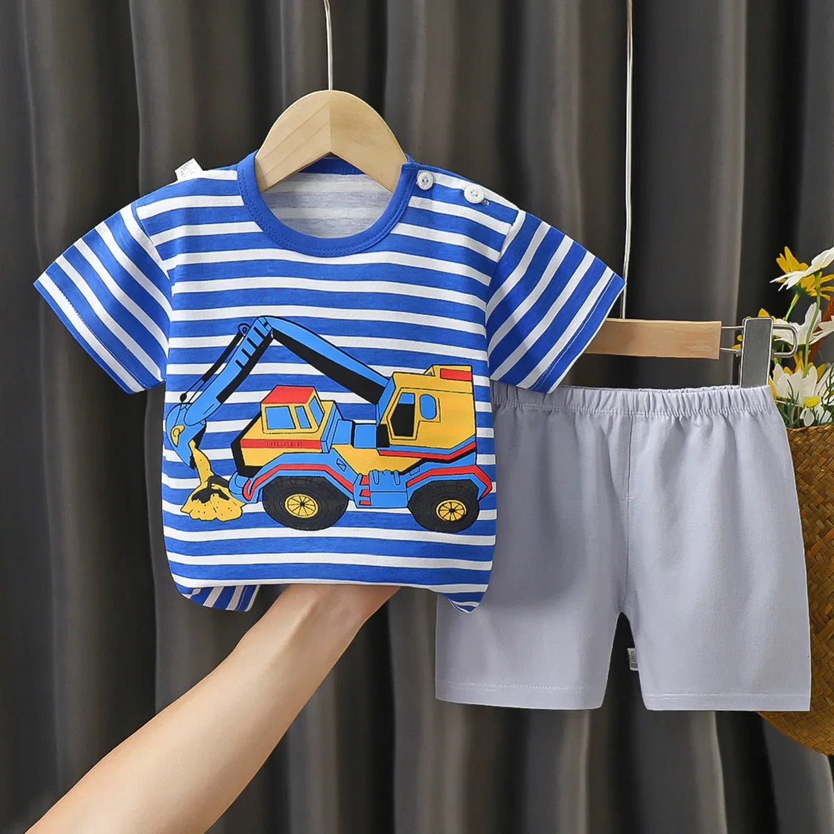 2PCS Children's Sets mother Kids Clothes Boys Girl T-shirt Shorts Summer Cotton Short sleeve Baby Children