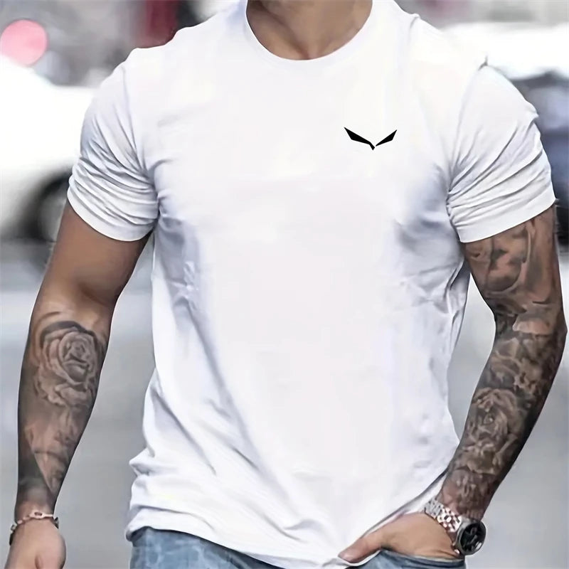 Simple Bird Graphic T Shirts Summer Casual Short Sleeve Crew Neck 3D Printed Mens T-shirts Fashion Trend