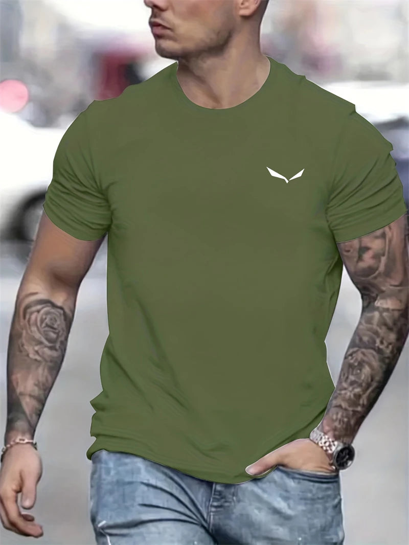 Simple Bird Graphic T Shirts Summer Casual Short Sleeve Crew Neck 3D Printed Mens T-shirts Fashion Trend