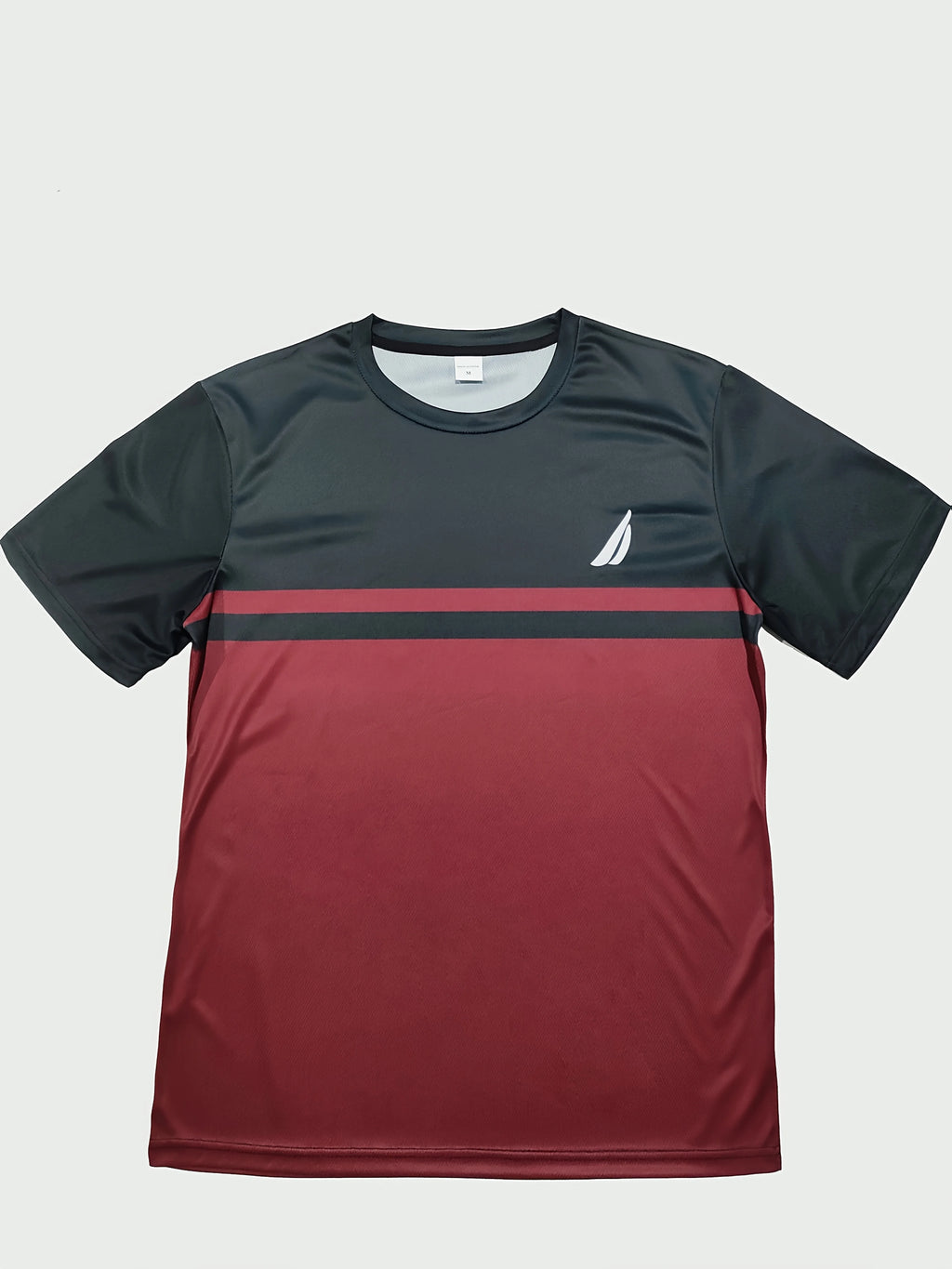 Men'S Novelty 3D Crew Neck T-Shirt,Casual Polyester Knit Fabric with Slight Stretch,Regular Fit,with Striped Pattern