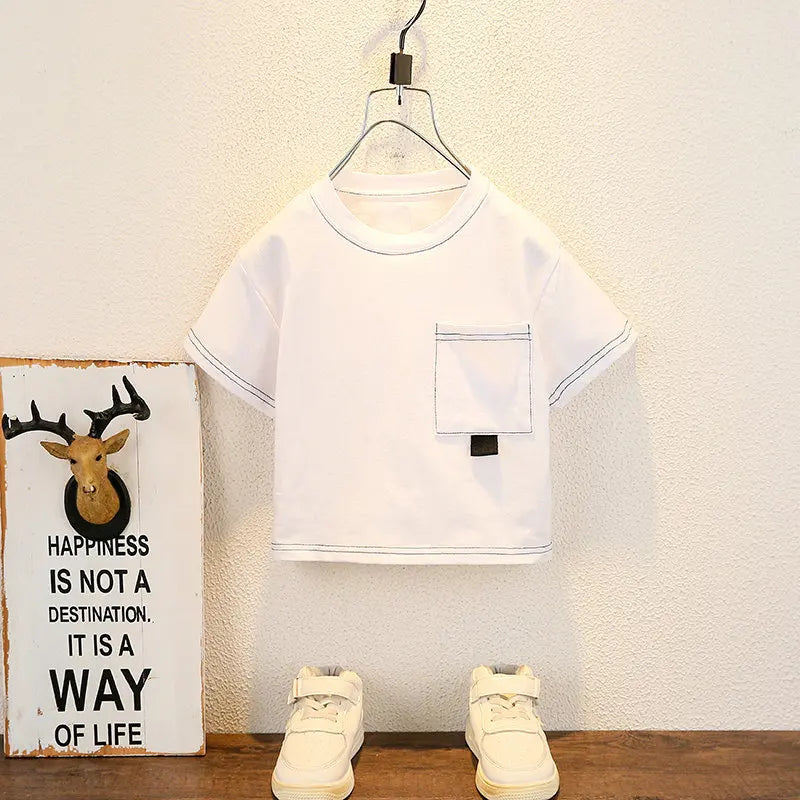 New Summer Baby Boy Kids Clothes Children Clothing Suit Tops Short-sleeve T-shirt Pants 2pcs/set Sport