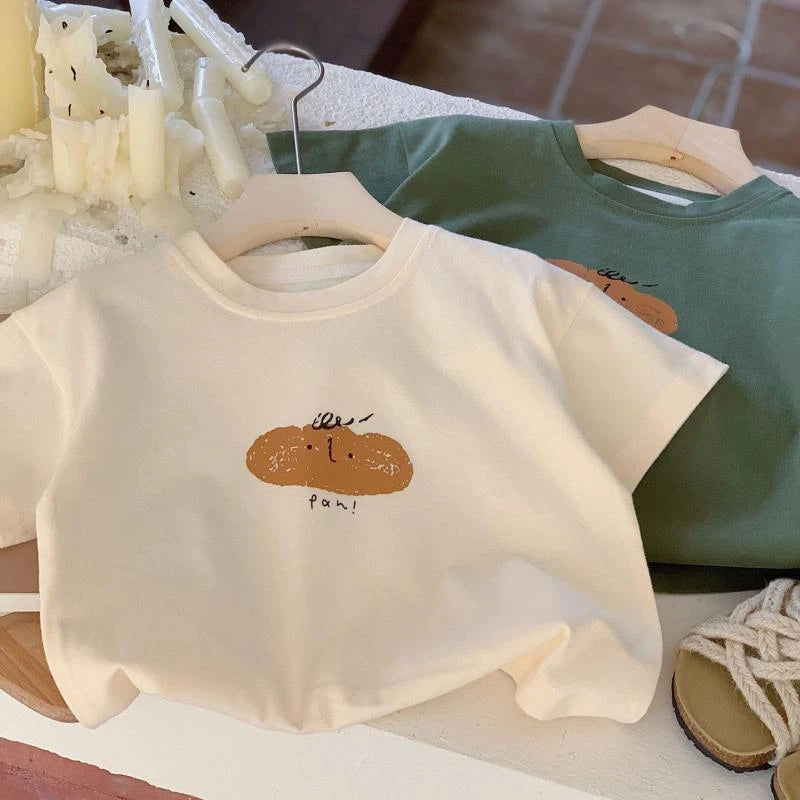 1-6Y Summer Kids Clothing Tops Tees Cartoon Printed Short Sleeve Boys T-shirt Children Clothes Fashion