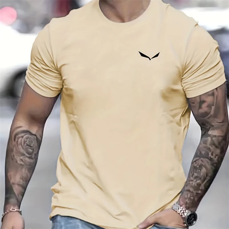 Simple Bird Graphic T Shirts Summer Casual Short Sleeve Crew Neck 3D Printed Mens T-shirts Fashion Trend