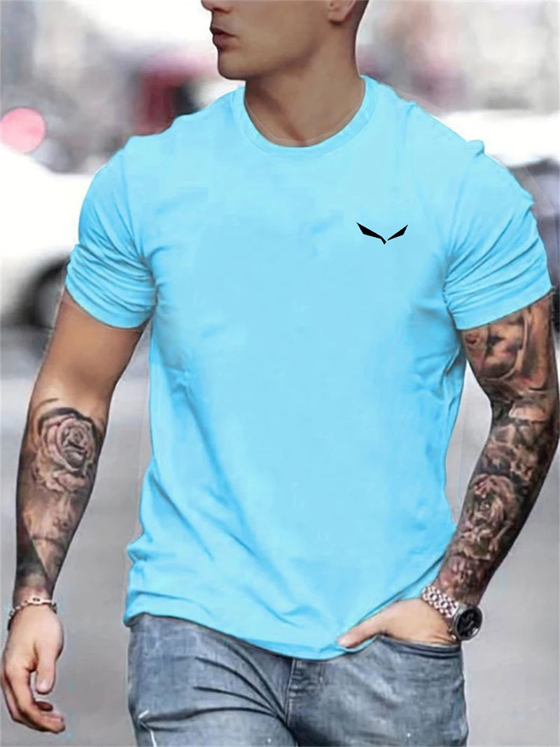 Simple Bird Graphic T Shirts Summer Casual Short Sleeve Crew Neck 3D Printed Mens T-shirts Fashion Trend