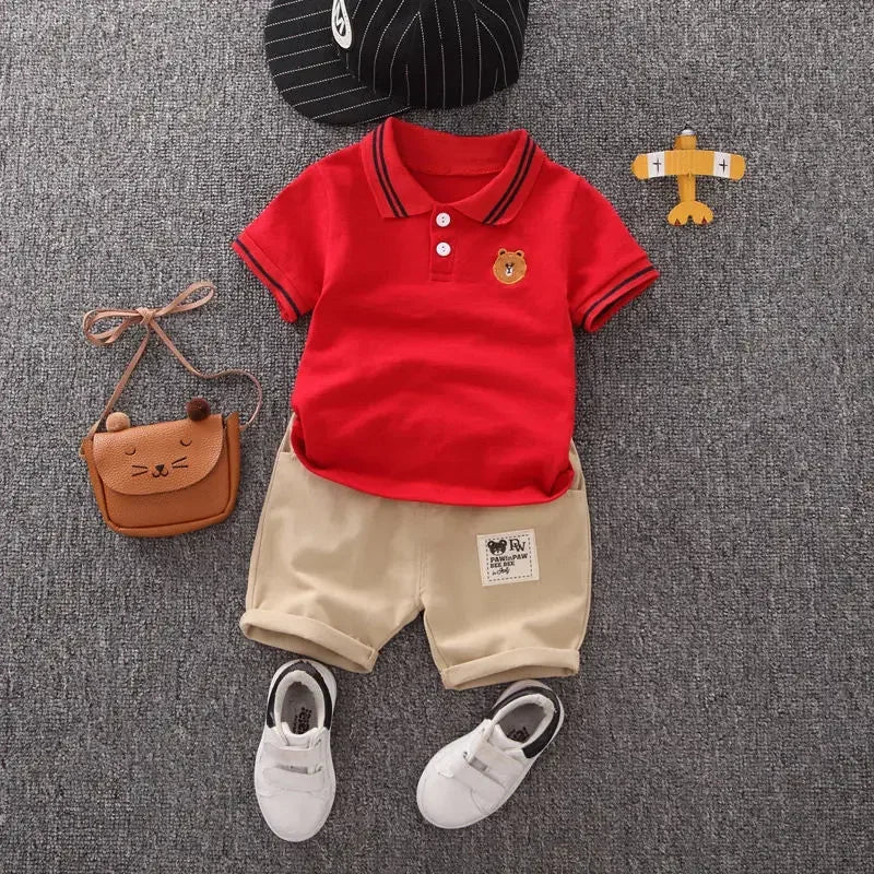 Children Clothing mother Kids Clothes Children's Sets Boys T-shirt Shorts Summer Cotton Short sleeve fashion
