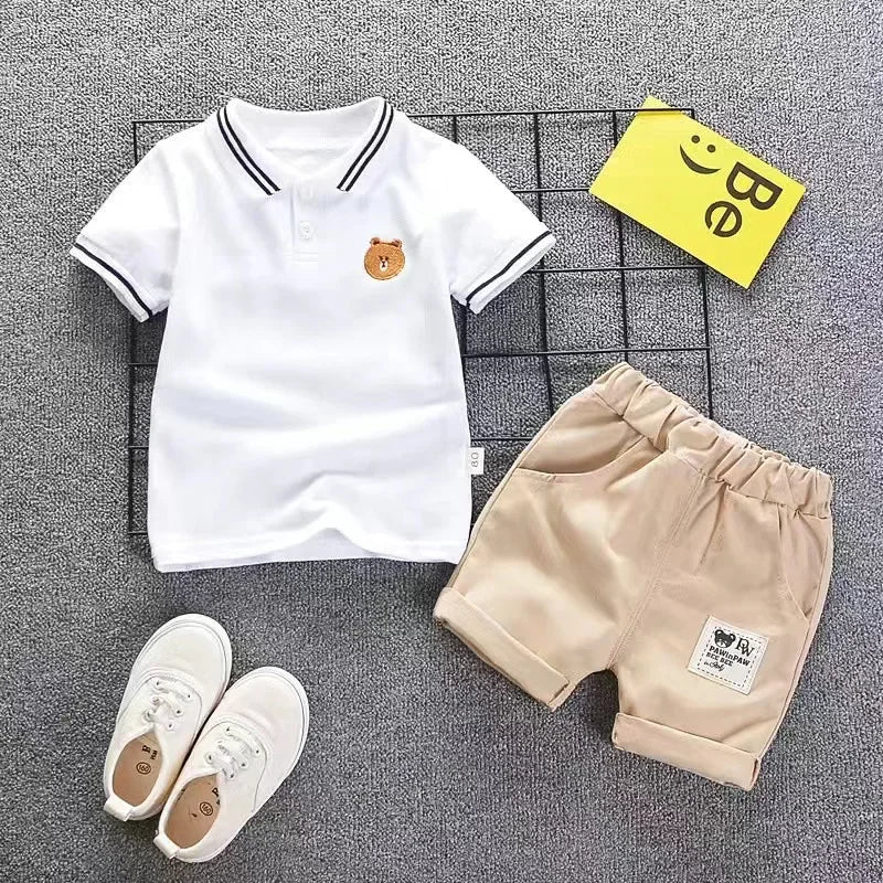 Children Clothing mother Kids Clothes Children's Sets Boys T-shirt Shorts Summer Cotton Short sleeve fashion