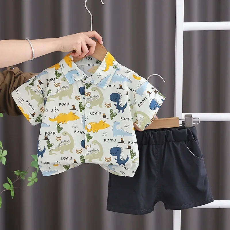Children Clothing mother Kids Clothes Children's Sets Boys T-shirt Shorts Summer Cotton Short sleeve fashion