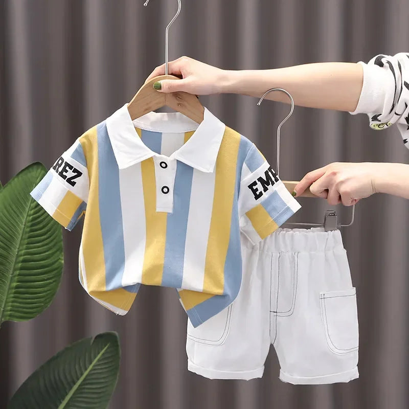 Children Clothing mother Kids Clothes Children's Sets Boys T-shirt Shorts Summer Cotton Short sleeve fashion