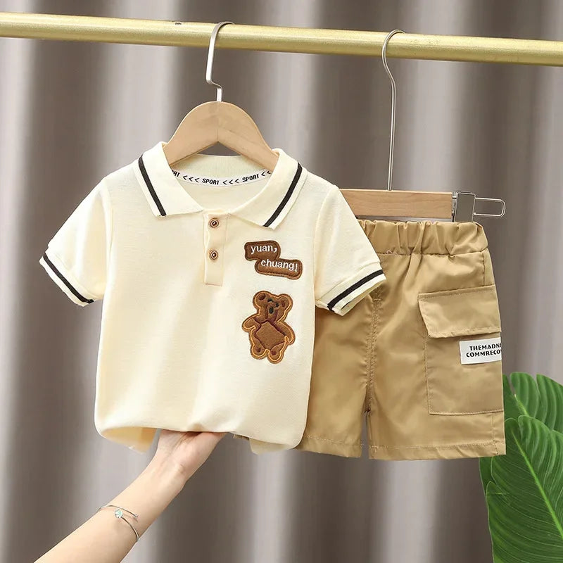 Children Clothing mother Kids Clothes Children's Sets Boys T-shirt Shorts Summer Cotton Short sleeve fashion